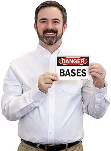 תווית SmartSign Danger - Bases | 5 x 7 ויניל למינציה